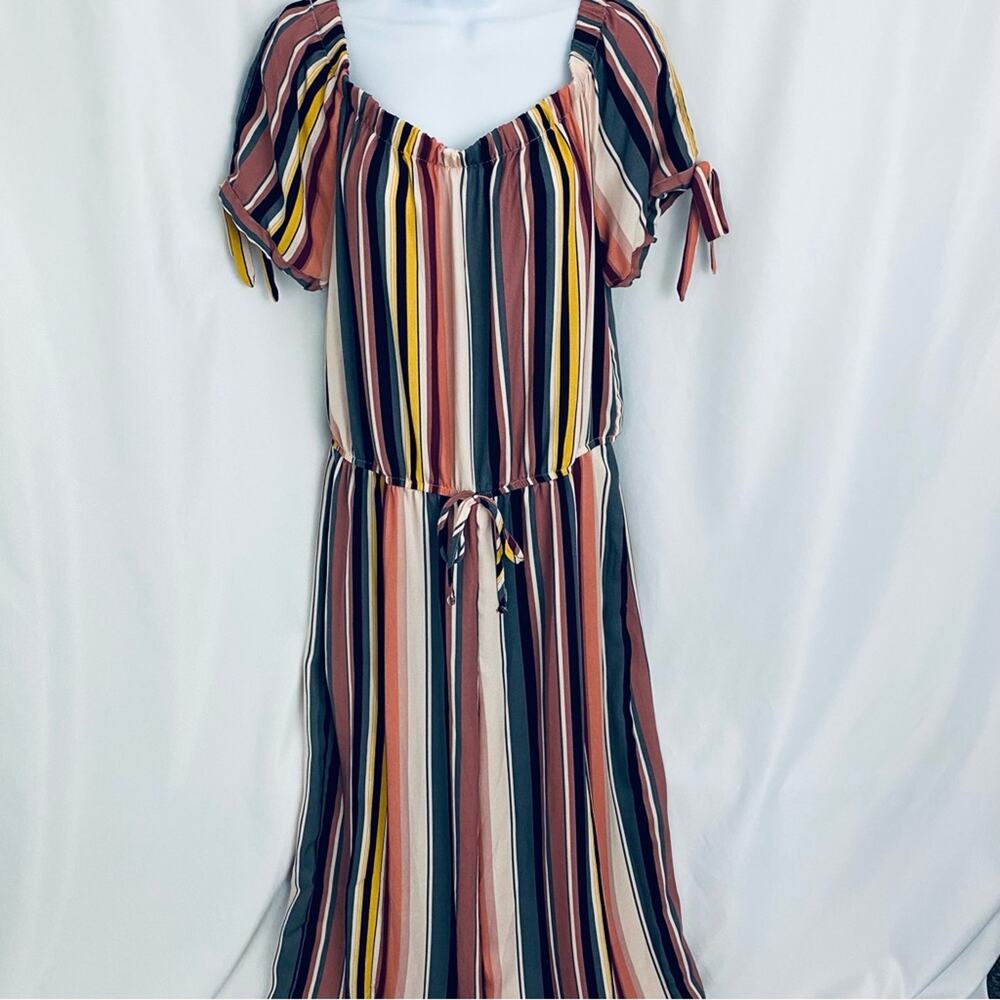 NWT Xhilaration Striped Jumpsuit Size Large